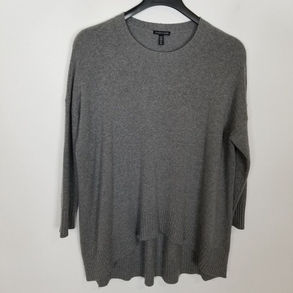 Eileen Fisher Gray Crew Neck Sweater